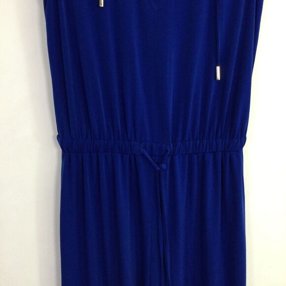 Calvin Klein Women's One-Piece Jumpsuit V-Neck Tie Waist Sleeveless Blue Size 2 - Picture 4 of 16
